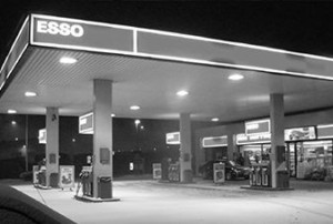 esso gas station convenience store outside