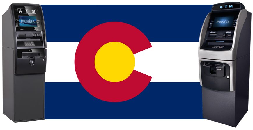 colorado flag with two atm machines