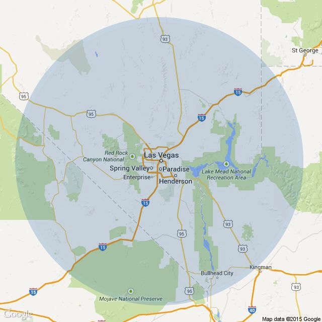 south nevada map with prineta atm service area