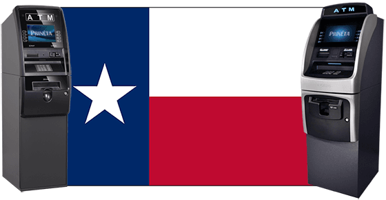 Texas Flag with two ATM machines