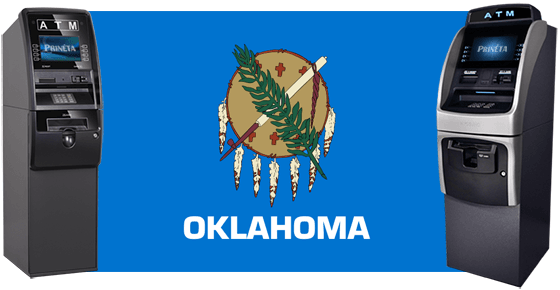 Oklahoma state flag with ATM machines - Prineta OKC Tulsa