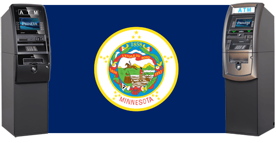 Minnesota Flag with ATM Machines