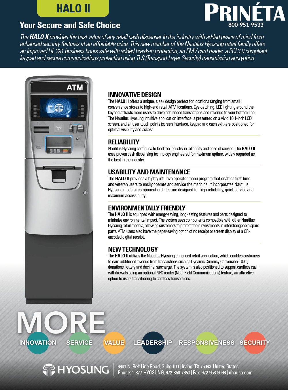 Nautilus Hyosung Halo II ATM Machine 