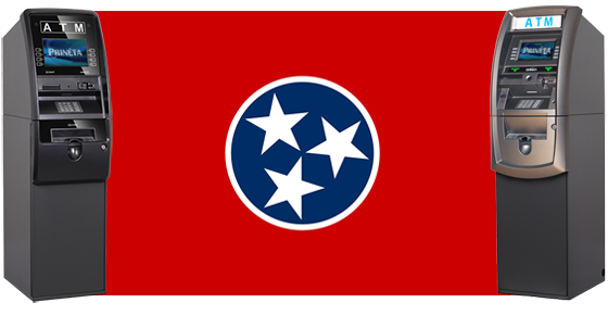Tennessee Flag with Two ATM Machines